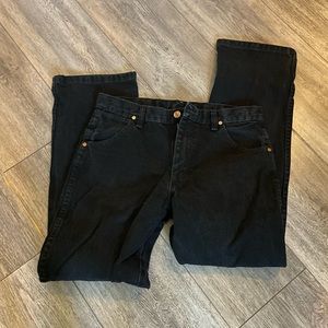Wrangler Black Denim Jeans Sz 14 Husky